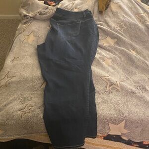 Classic Dark Blue Straight Leg Jeans